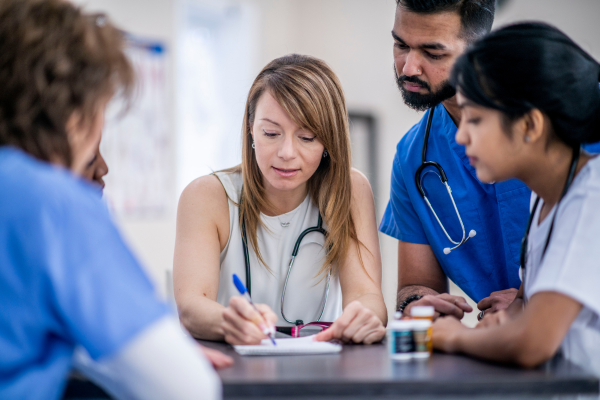 A group of doctors talking